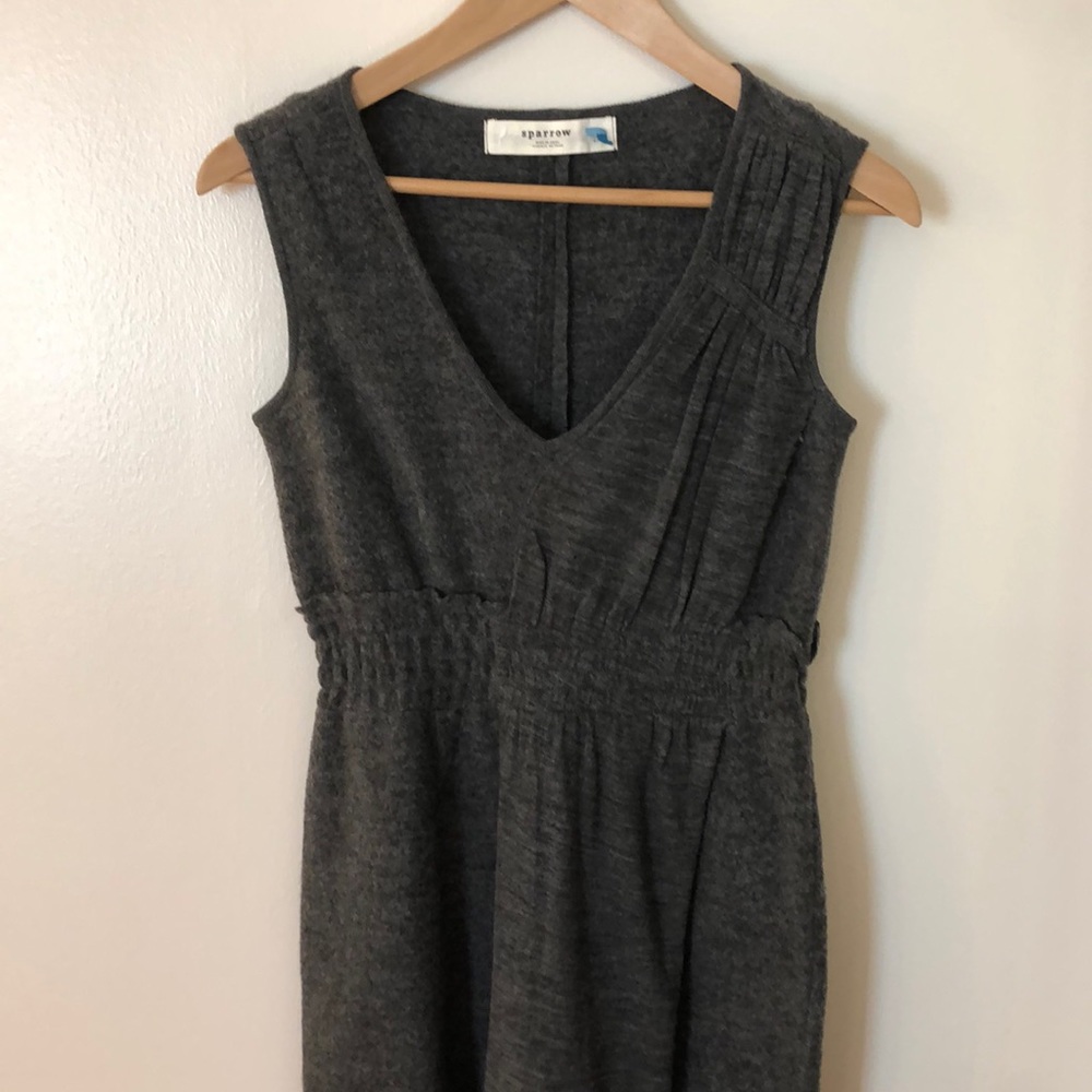 Anthropologie Grey Wool Dress